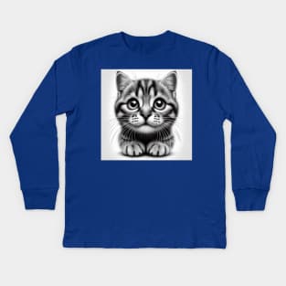 Cute Cat Kids Long Sleeve T-Shirt